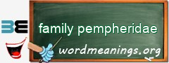 WordMeaning blackboard for family pempheridae